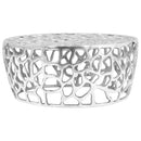 vidaXL ezüstszínű öntött alumínium dohányzóasztal 70 x 30 cm