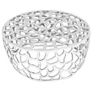 vidaXL ezüstszínű öntött alumínium dohányzóasztal 70 x 30 cm