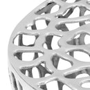 vidaXL ezüstszínű öntött alumínium dohányzóasztal 70 x 30 cm