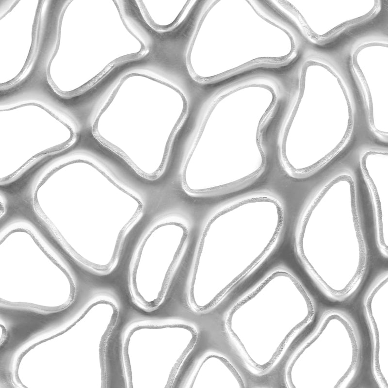 vidaXL ezüstszínű öntött alumínium dohányzóasztal 70 x 30 cm