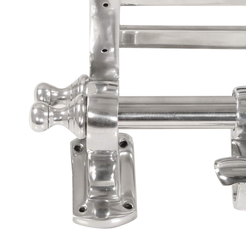 vidaXL Kabáthorog Falra szerelhető Ezüst 77 x 30 x 18 cm Alumínium