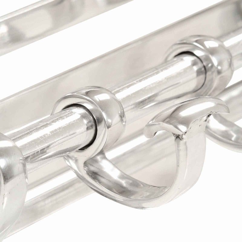 vidaXL Kabáthorog Falra szerelhető Ezüst 77 x 30 x 18 cm Alumínium