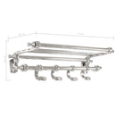 vidaXL Kabáthorog Falra szerelhető Ezüst 77 x 30 x 18 cm Alumínium