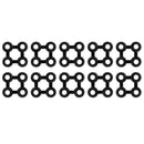 vidaXL 10 db fekete gumi lábtörlő összekapcsoló elem