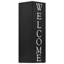 vidaXL fekete acél esernyőtartó "WELCOME" felirattal