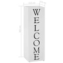 vidaXL fehér acél esernyőtartó "WELCOME" felirattal