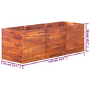 vidaXL akácfa kerti magaságyás 150 x 50 x 50 cm