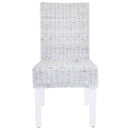 vidaXL 2 db világosbarna Kubu rattan és mahagóni fa étkezőszék