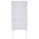 vidaXL 2 db világosbarna Kubu rattan és mahagóni fa étkezőszék