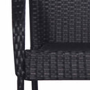 vidaXL 2 db fekete rakásolható polyrattan kültéri szék