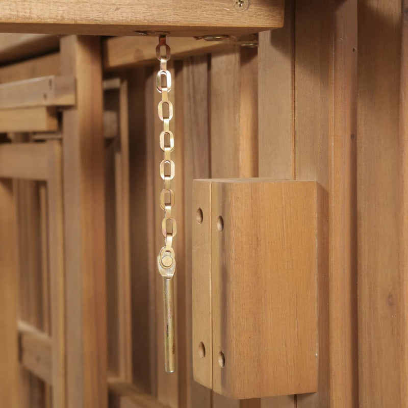 vidaXL összecsukható tömör akácfa napozóágy