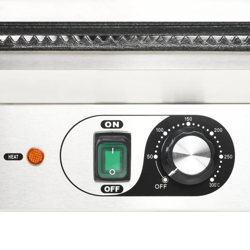 vidaXL kontaktgrill rozsdamentes acélból 1800 W 31 x 30,5 x 20 cm