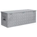 vidaXL ezüstszínű alumíniumdoboz 110,5 x 38,5 x 40 cm