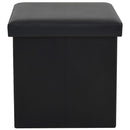 vidaXL 2 db fekete összecsukható műbőr tárolóülőke