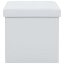 vidaXL 2 db fehér összecsukható műbőr tárolóülőke