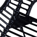 vidaXL 2 db fekete természetes rattan étkezőszék