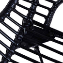 vidaXL 4 db fekete természetes rattan étkezőszék