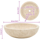 vidaXL krémszínű márvány mosdókagyló 40 x 12 cm