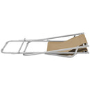 vidaXL 2 db tópszínű dönthető acél napozószék