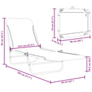 vidaXL 2 db piros összecsukható acél és szövet napozóágy