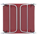 vidaXL 2 db piros összecsukható acél és szövet napozóágy