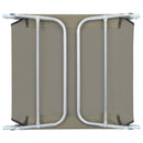 vidaXL 2 db tópszínű összecsukható acél és szövet napozóágy