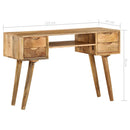 vidaXL tömör mangófa íróasztal 115 x 47 x 76 cm