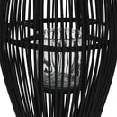 vidaXL fekete bambusz függő gyertyatartó lámpás, 60 cm