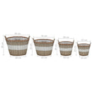 vidaXL 4 darab PE béléses fonott magaságyás