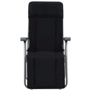 vidaXL 2 db fekete összecsukható kerti szék párnával