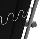 vidaXL 2 db fekete összecsukható kerti szék párnával