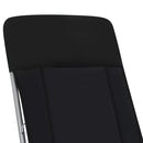 vidaXL 2 db fekete összecsukható kerti szék párnával