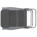 vidaXL 2 db szürke összecsukható kerti szék párnával