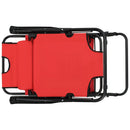 vidaXL 2 db piros összecsukható acél napozóágy lábtartóval