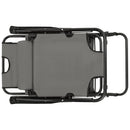 vidaXL 2 db szürke összecsukható acél napozóágy lábtartóval