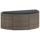vidaXL szürke 2 személyes polyrattan kerti kanapé párnákkal/ernyővel