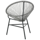 vidaXL szürke polyrattan kerti kagylószék