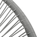 vidaXL szürke polyrattan kerti kagylószék