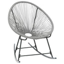 vidaXL szürke polyrattan kültéri hintatalpas kagylószék