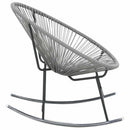 vidaXL szürke polyrattan kültéri hintatalpas kagylószék