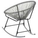 vidaXL szürke polyrattan kültéri hintatalpas kagylószék