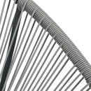 vidaXL szürke polyrattan kültéri hintatalpas kagylószék