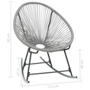 vidaXL szürke polyrattan kültéri hintatalpas kagylószék