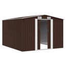 vidaXL barna fém kerti fészer 257 x 298 x 178 cm