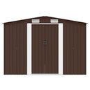 vidaXL barna fém kerti fészer 257 x 298 x 178 cm