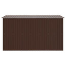vidaXL barna fém kerti fészer 257 x 298 x 178 cm