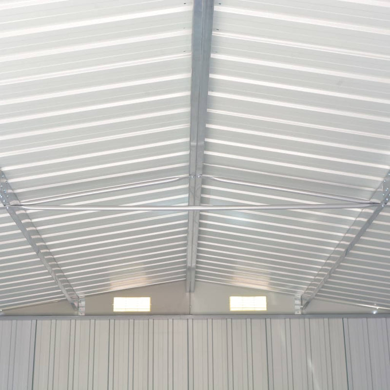 vidaXL barna fém kerti fészer 257 x 298 x 178 cm