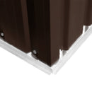 vidaXL barna fém kerti fészer 257 x 298 x 178 cm