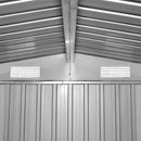 vidaXL barna fém kerti fészer 257 x 298 x 178 cm
