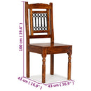 vidaXL 6 db klasszikus tömör fa étkezőszék
